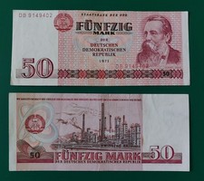 DDR 50 Mark 1971  Deutsche Demokratische Republik - Banknoten  - Papiergeld