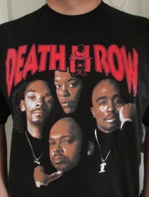 black and red death row shirt