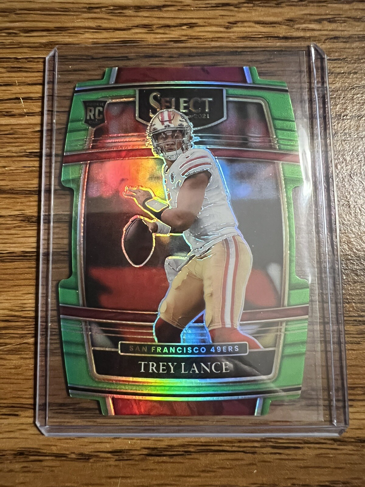 Trey Lance 2021 Select Concourse Die Cut Green Prizm /349 #45 Rookie RC