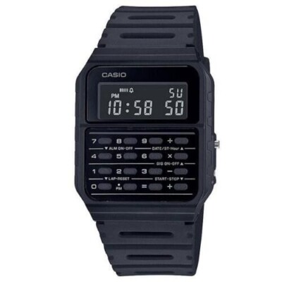 CASIO CA-53WF-1B Black Calculator Alarm Dual Time Data Bank Watch
