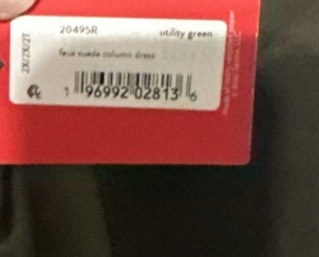 Vestido Spanx Imitación Gamuza Columna Cambio Clásico Salvia Utilitario Verde Talla Plus 2X Nuevo con Etiquetas Foto 3 de 4