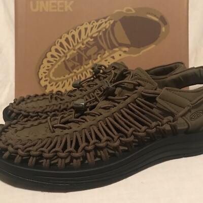 靴 KEEN UNEEK 1023381 NEW KEEN UNEEK Men's Size 7.5 M Classic 2 Cord Sandals Dark