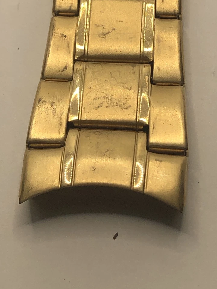 Piezas de reloj fósil correa parcial 26/22 mm con cierre tono dorado S141183 GY333 Foto 3 de 4
