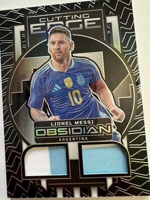 Lionel Messi 2023-24 Panini Obsidian Soccer Cutting Edge Dual