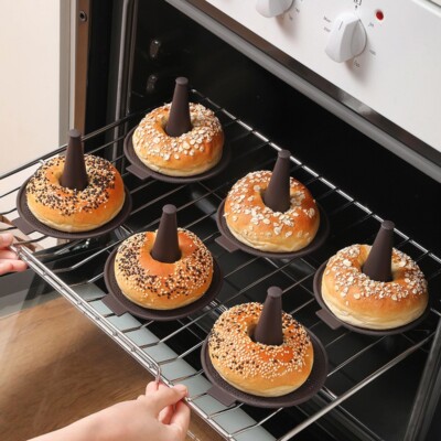6 Pcs Bread Donut Silicone Mould Baking Cake Mousse Pudding Mould DIY