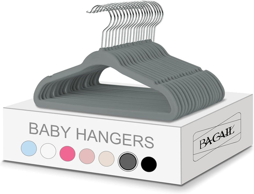 Kids Velvet Hangers 11 Inches Children'S Clothes Hangers Non-Slip Baby Hangers f