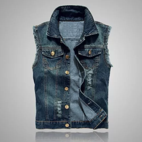 Herren Jeansweste Herbst Frühling Ärmellose Jacke Freizeit Denim Weste Cowboy - Bild 14 von 18