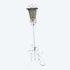 Lampadaire en fer forgé année 70 pour salon de jardin extérieur