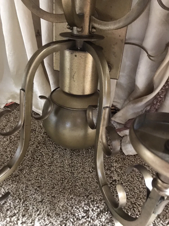 "Par de candelabros federales de latón duro vintage luz de aplique de pared 22"" XL Foto 4 de 4