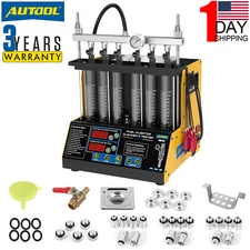 AUTOOL Car Fuel Injector Tester Cleaning Machine Ultrasonic Cleaner 6 Cylinders