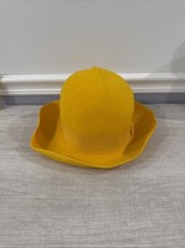 VTG Betmar New York Women's Yellow Hat 100 Wool Felt Fedora Hat Made USA