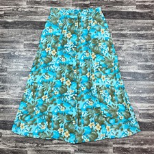 Sag Harbor Petites Floral Print Skirt Size PXS Button Front Midi Skirt