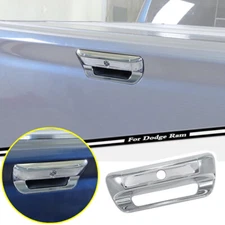 For 19-24 Dodge RAM 1500 Chrome Look Rear Door Tailgate Handle Cover Trim Bezels