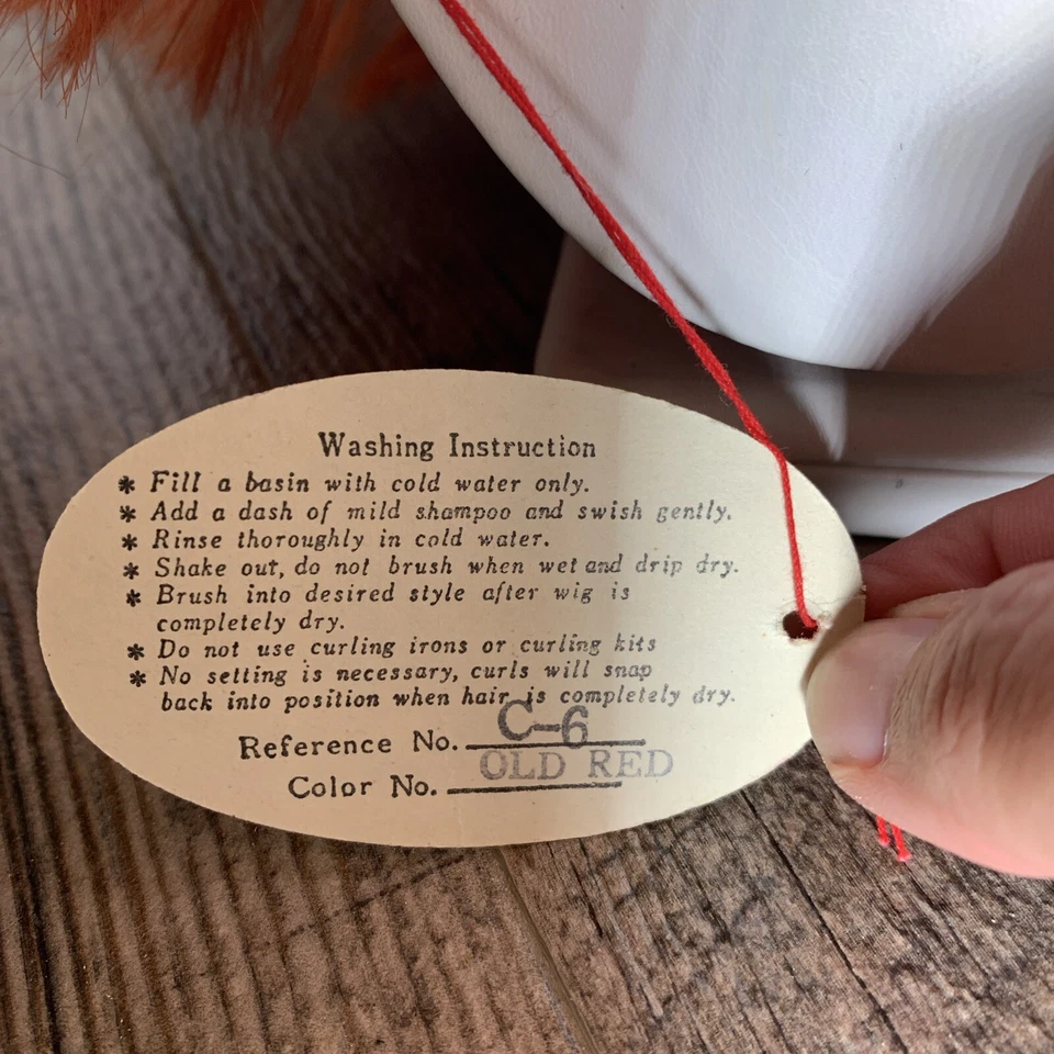 Nuevas Etiquetas Vintage Kanekalon Modacrílico Fibra “Viejo Rojo” Peluca Recta Payaso Desfile Foto 3 de 4