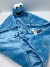 COOKIE MONSTER Hallmark Baby Security Blanket Lovey Knotted Corners