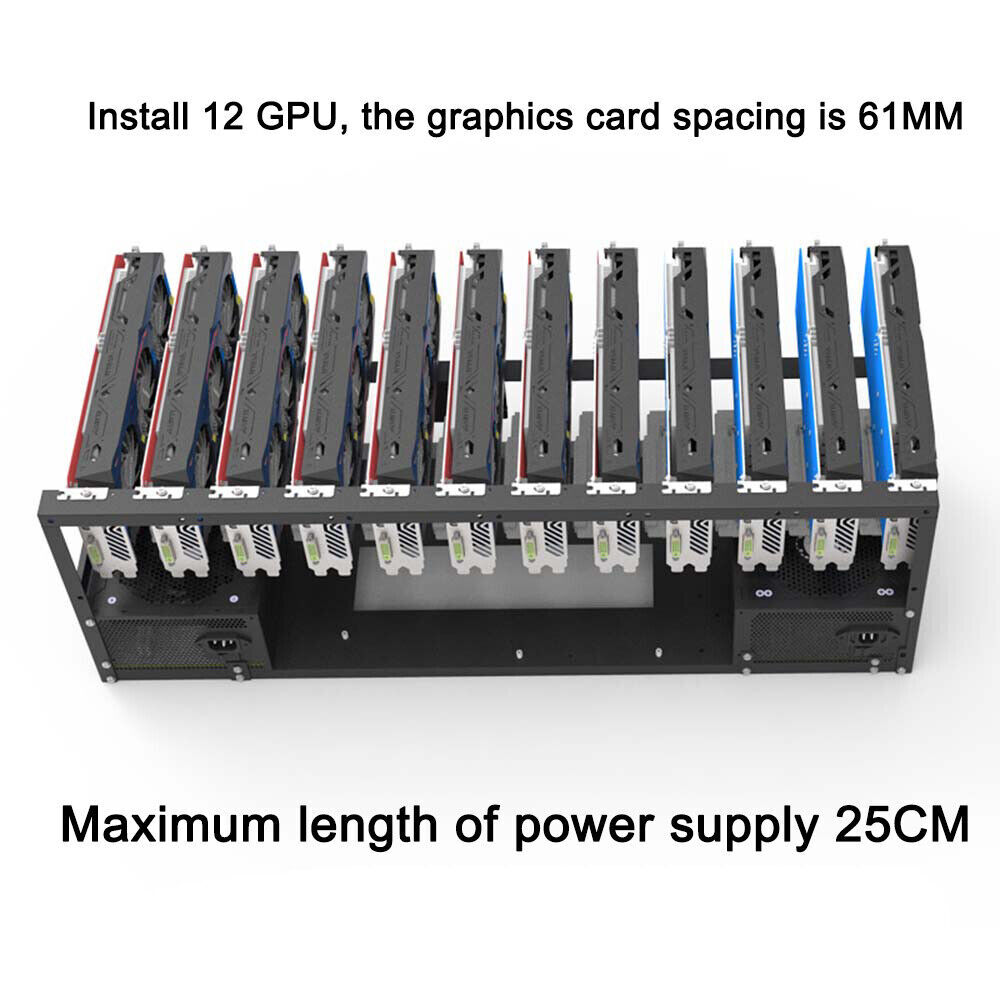 Cmp 90hx Gigabyte Cryptocurrency Mining Processor Nvidia 8/ 12 GPU Miner  Mining Rig Frame Computer Case