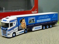 1/87 Herpa Scania Cs Hd HöHner Gardinenplanen Sattelzug 313636