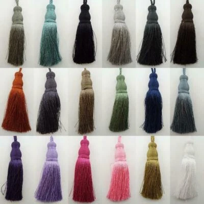 SIMON BROWNE CRAFTS 12cm Rayon Tassel Key Cushion Costume Light Pull Silky BUY 1 or 2 21 COLOUR 052