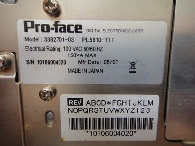 1PCS USED Pro-face 3382701-03 PL5910-T11 display | eBay 1PCS USED Pro-face 3382701-03 PL5910-T11 display | eBay