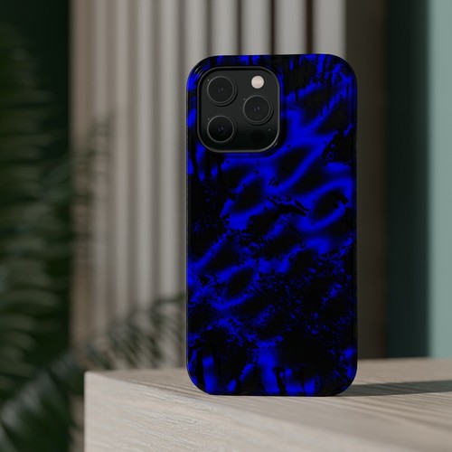 Magsafe Phone Case for iPhones 13-14 Blue Plasma Abstract Art - Picture 50 of 81