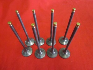 Del West Titanium Exhaust Valves 1.60  7mm Valve stem 5.565 Long  NASCAR