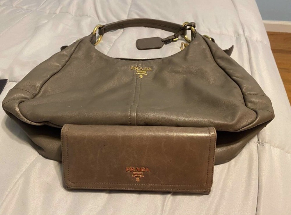 Authentic Prada Bag and Wallet with Original Authenticity Cards
