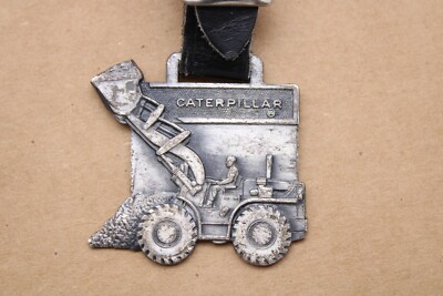 5'' CATERPILLAR TRACTOR WATCH FOB LEATHER STRAP CLARKSBURG, W.V. 38.5x34.1mm(PF2)