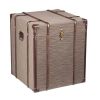 Southern Enterprises Devane Linen Trunk End Table In Dark Beige on sale Southern Enterprises Devane Linen Trunk End Table In Dark Beige on sale