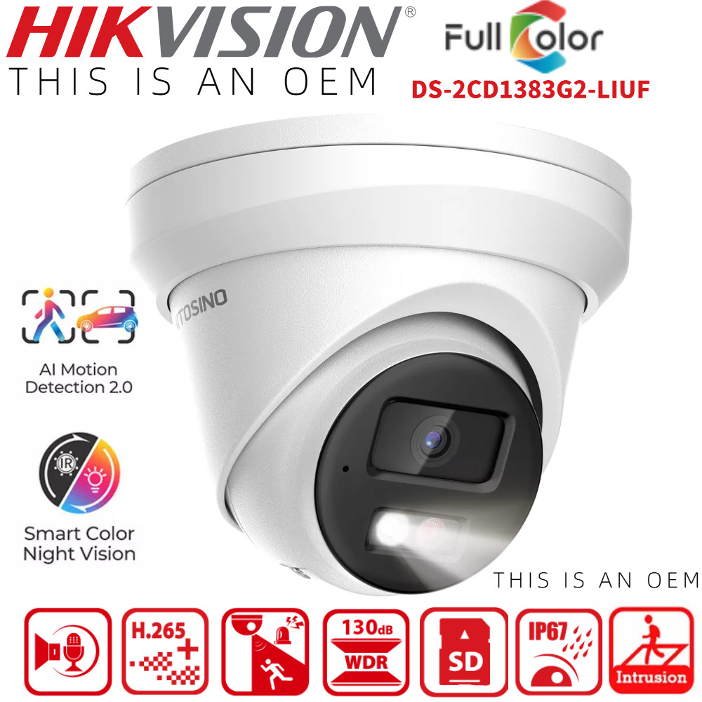 Hikvision 8MP ColorVu IP Camera 4K 2-way Audio Hybrid Light Alarm