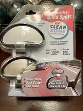 Clear Zone Wide Angle Auxiliary Mirror Set Eliminates Blind Spots