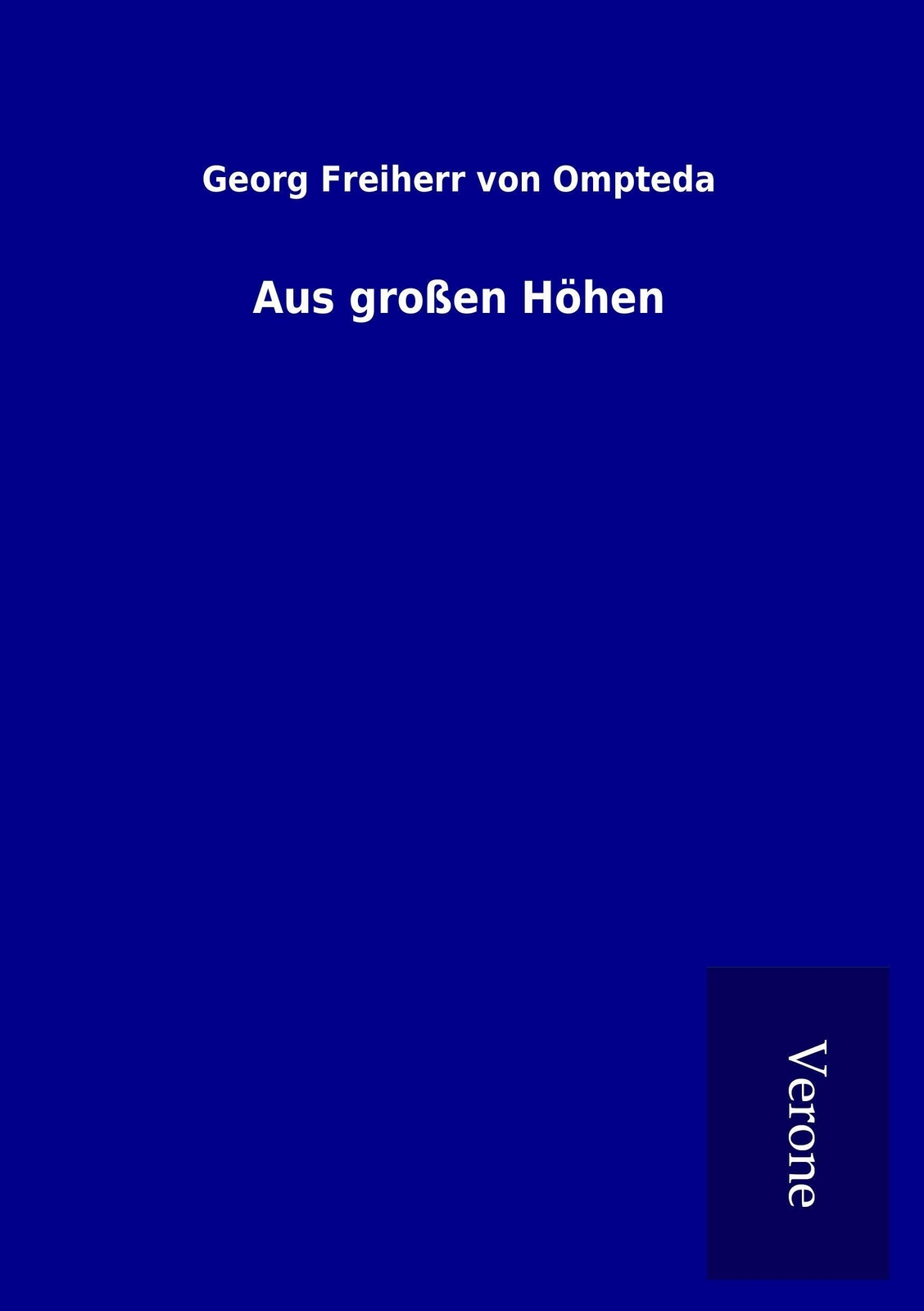 Thumbnail - Georg Freiherr Von Ompteda | Aus Großen Höhen | Taschenbuch | Deutsch