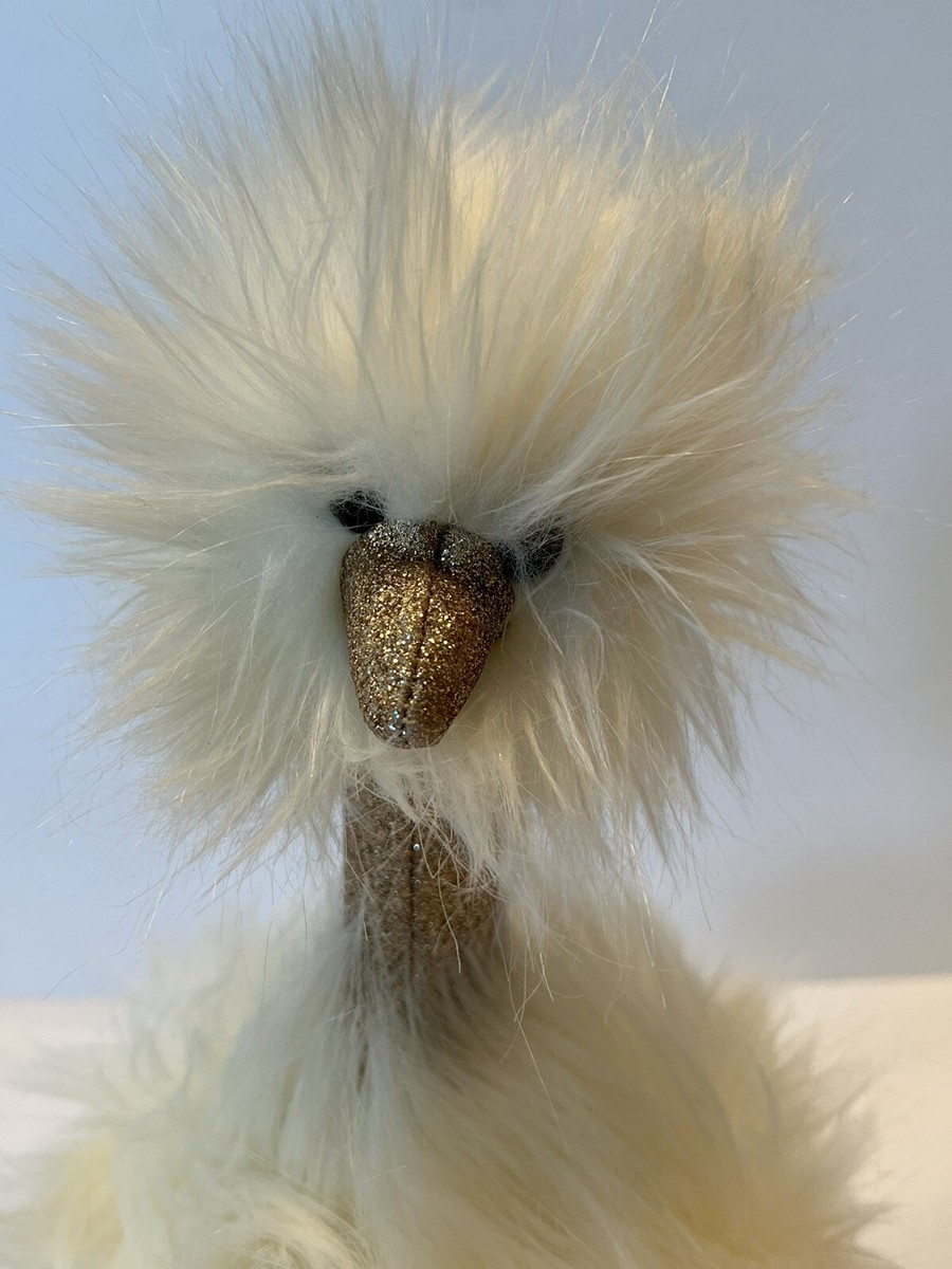 Jellycat Glimmer Pompom Gold Glitter Plush Stuffed Animal Bird
