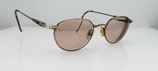 Vintage Cosmopolitan Antique Gold Metal Oval Sunglasses Frames