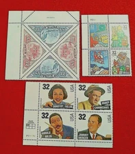 SC # 3100-03 , 3108-11 & 3130-31  - SET OF 3 PLATE BLOCKS OF 4 STAMPS - OG - MNH