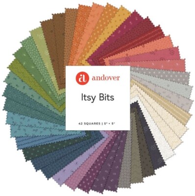 5'' Charm Pack - Itsy Bits Renee Nanneman Andover Cotton Fabric Precuts M516.59