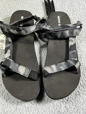 Wave Zone Sandals Mens Select Size Black Gray Camo Joker New