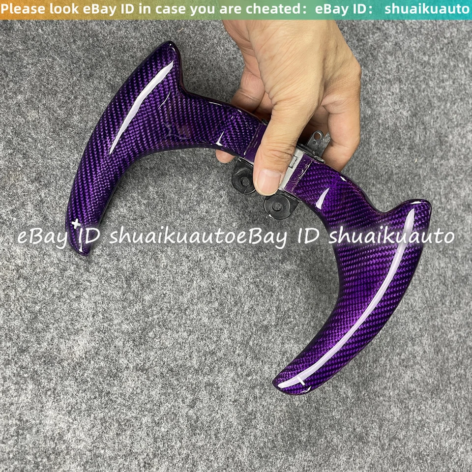 2pcs Fits For infiniti Q50 2014-2017 Purple Shift paddle knobs replacement Foto 3 de 4