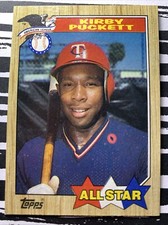 Kirby Puckett 1987 Topps All Star - ( RED CIRCLES &MARKS & PAINT BLEED ( RARE )