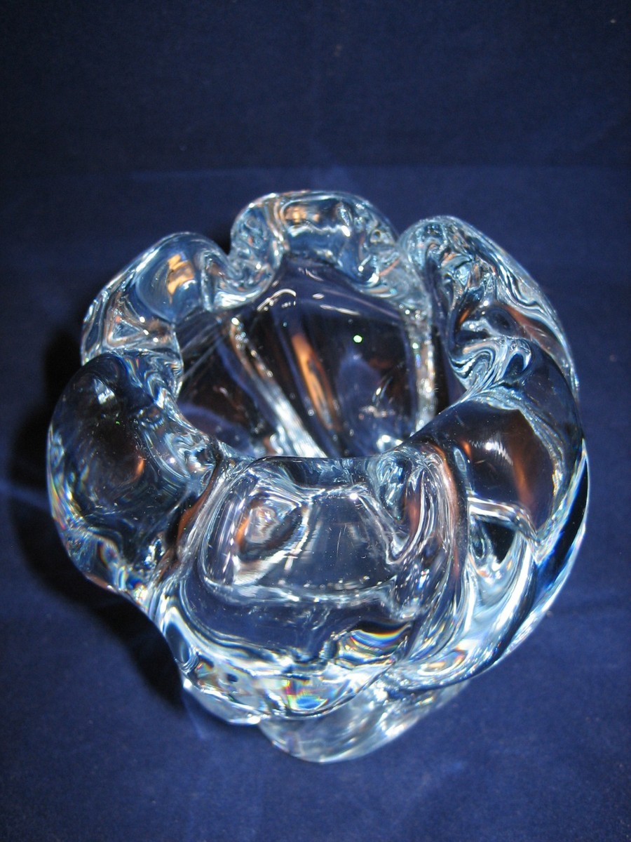 Orrefors Crystal Light Glacial Ice Blue Twisted Glass