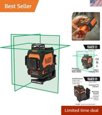 Rechargeable Klein Laser Level - 3 Plane Projection & Magnetic Bracket Included