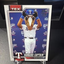 Rangers Captain 2026 Topps Series 1 Celebration Mascot #M-12 Texas Rangers 