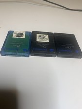 Lot of 3 OEM PS2 8MB Memory Card Sony Playstation 2 Black