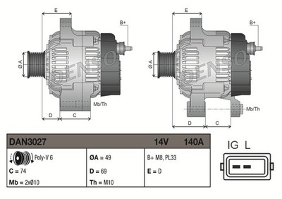 DENSO DAN3027 Generator für BMW