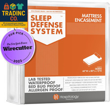 Mattress Encasement - Zippered Bed Bug Dust Mite Proof Hypoallergenic - Sleep De