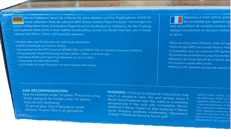 New HobbyZone HBZ4400 Sport Cub S RTF RC Airplane with SAFE Technology Fly Ready - Image 3 of 4