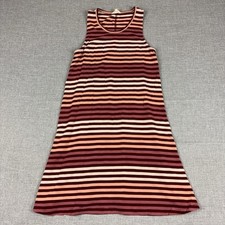 Madewell Tank Dress Womens M Red Striped Scoop Neck Jersey Knit Casual Summer