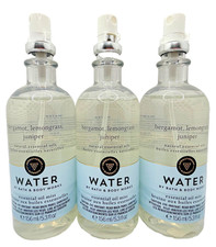 Bath  Body Works Water Bergamot Lemongrass Juniper Essential Oil Mist 5.3 Oz x3