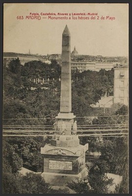 Madrid. MADRID. Monumento a los héroes del Dos de Mayo. Fototipia Castañeira.