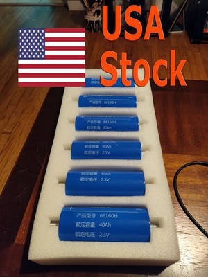 6PC Yinlong, NEW , 2.3V 35Ah   Iron Titanate Battery  Cell LTO & HW   LTO66160F