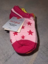 CAT JACK TODDLER GIRLS PRINTED 7 PAIR NO SHOW SOCKS SHOE SIZE 5-8 NEW